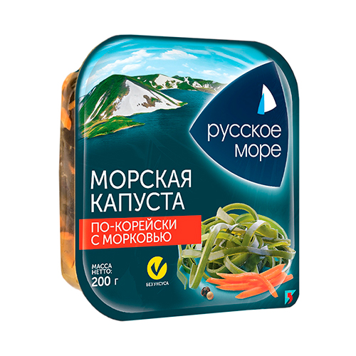 картинка Морская капуста по-корейски с морковью "Русское Море" 200г – Prostor.ae