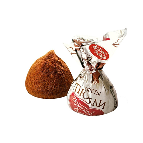 картинка Шоколадно-кремовые конфеты, обсыпанные какао "Трюфели" Красный Октябрь 200г – Prostor.ae