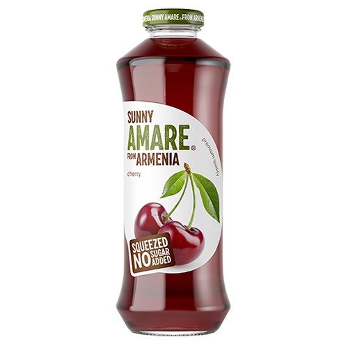 картинка Вишневый сок прямого отжима с добавлением яблочного сока (без сахара) "Amare" (Армения) 750мл. – Prostor.ae