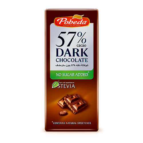 картинка Шоколад темный без сахара 57% какао Победа Вкуса 100г – Prostor.ae