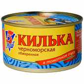 картинка Килька черноморская, обжаренная в томатном соусе "5 морей" 240г – Prostor.ae
